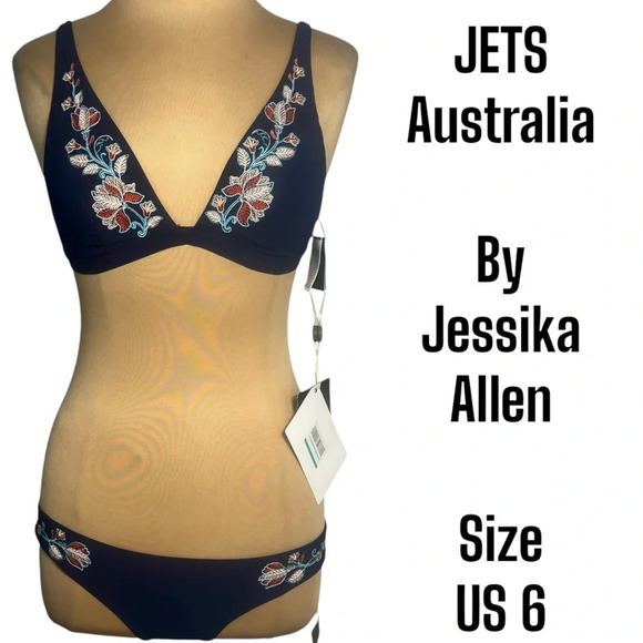 JETS by Jessika Allen Other - JETS Jessica Allen 
Kindred Embroidered Bikini Longline Tri top Hipster bottom 6